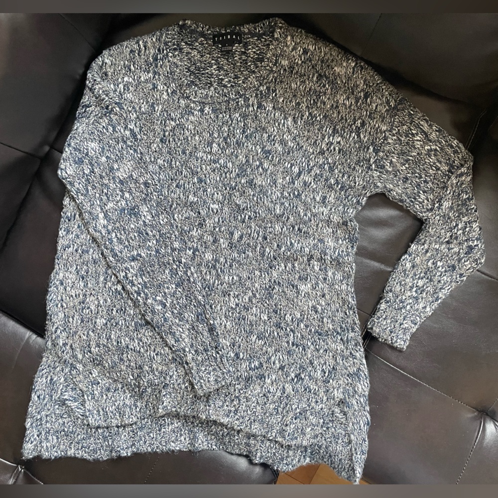Tribal pullover knit sweater